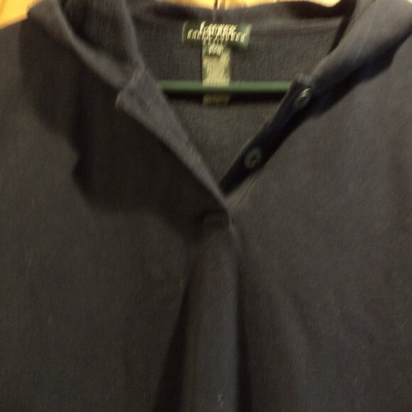 Lauren POLO SHIRT DRESS with Hood ~ BATHING SUIT COVER-UP - Navy - Size P/S - Picture 6 of 10